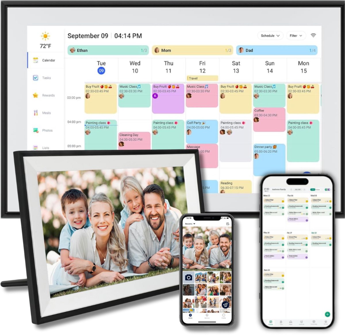 Digitale Fotolijst - Weekplanner - 15.6" 1080 Full HD - Digitale - €199,96
