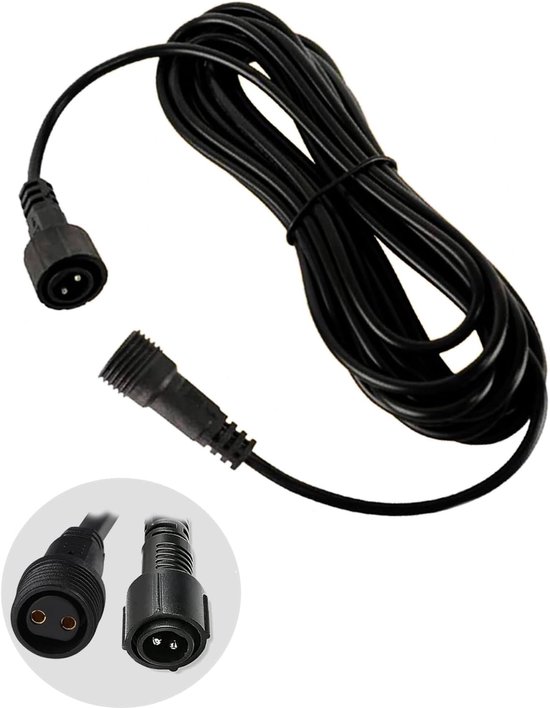 5 Stuks IP67 Deklichtverlengkabel Met 2 Pins Mannelijke En Vrouwelijke Connector Voor Schijnwerpers En Wegverlichting