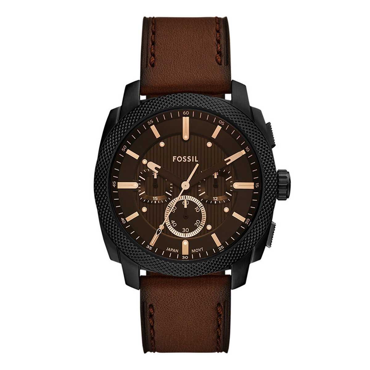 Fossil FS6101 Heren Horloge 44mm - Bruin