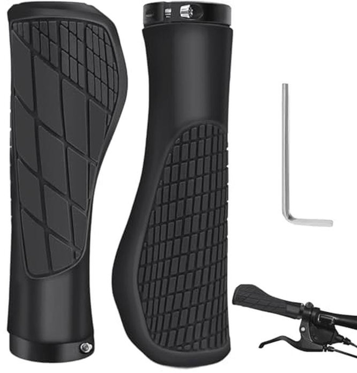 Ergonomische Fietsgrepen 22,2 mm – Antislip Rubber Handgrepen Voor Mountainbikes en Scooters