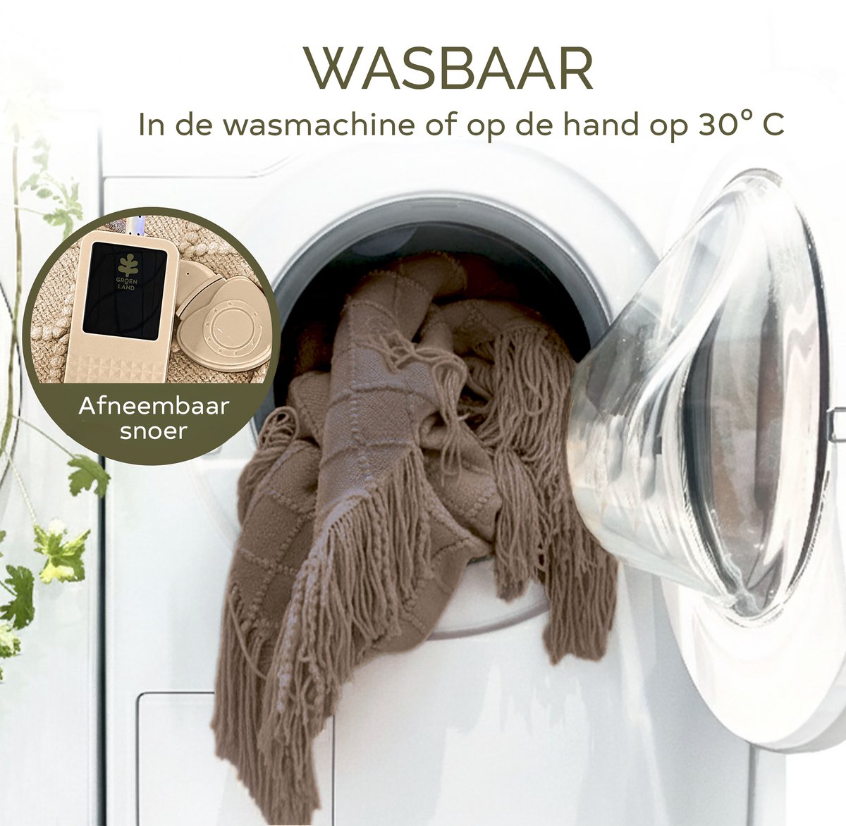 Groenland BOHEM Warmtedeken voor je bank | Elektrische deken | Verwarmde deken | Umber Wood 180x130cm | Bovendeken – foto 4