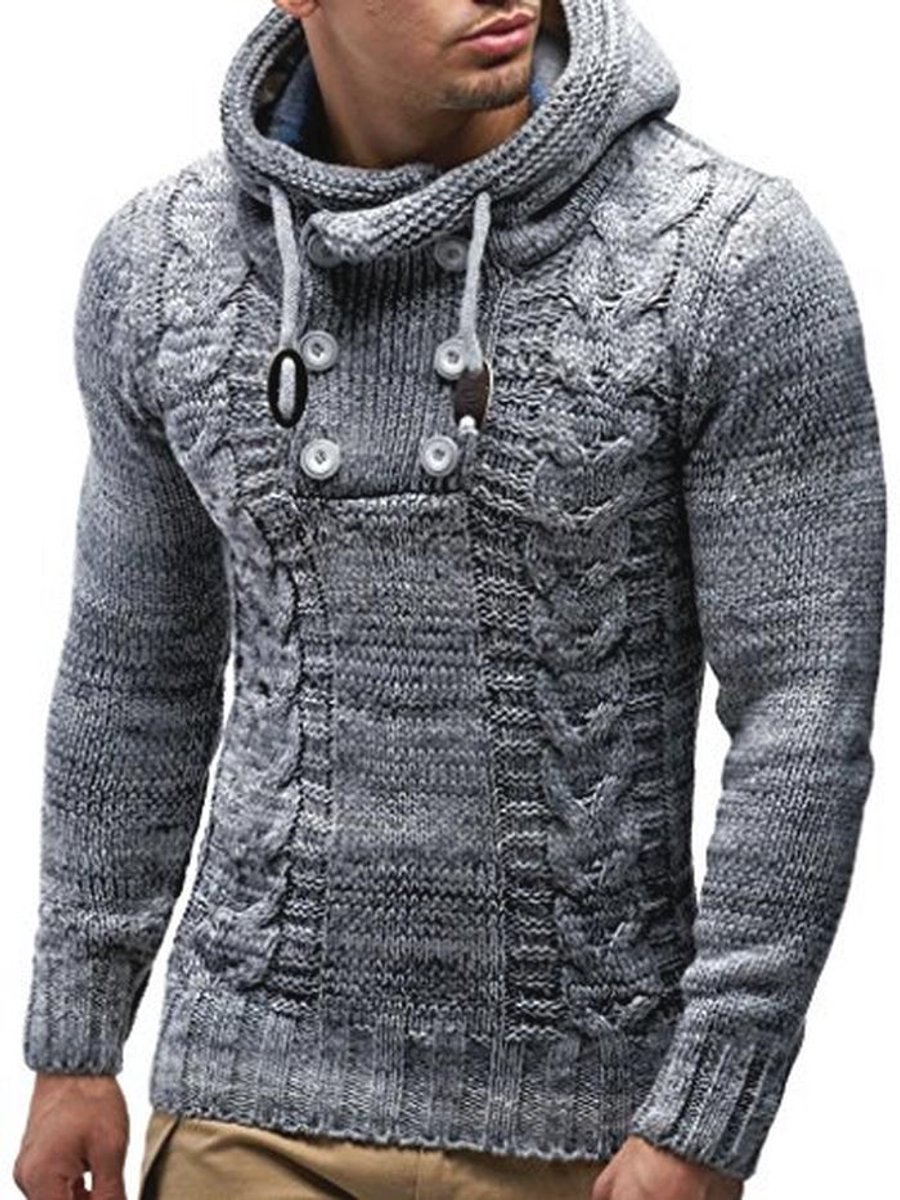 Dames Hoodie, Slim Fit, Gebreid, Met Capuchon, Lange Mouwen, Sweatshirt, Wintertrui