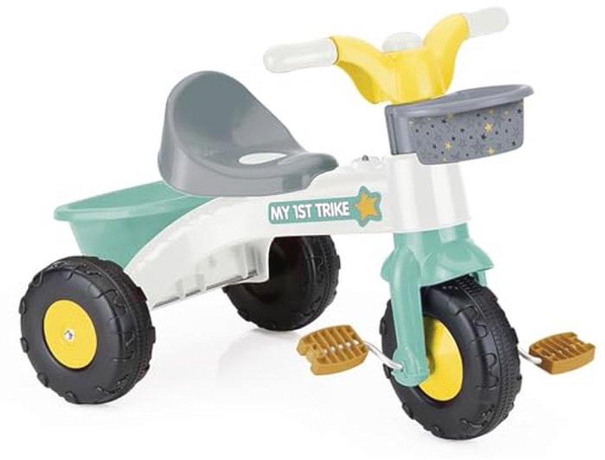 Driewieler in Pastel Kleuren - Wit, Groen & Grijs