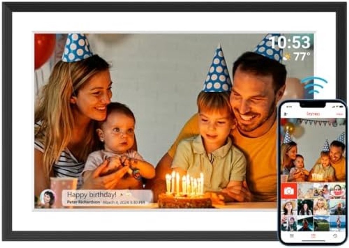 10.1 inch Digitale Fotolijst met WiFi, IPS Touchscreen - 10.1 - €98,95