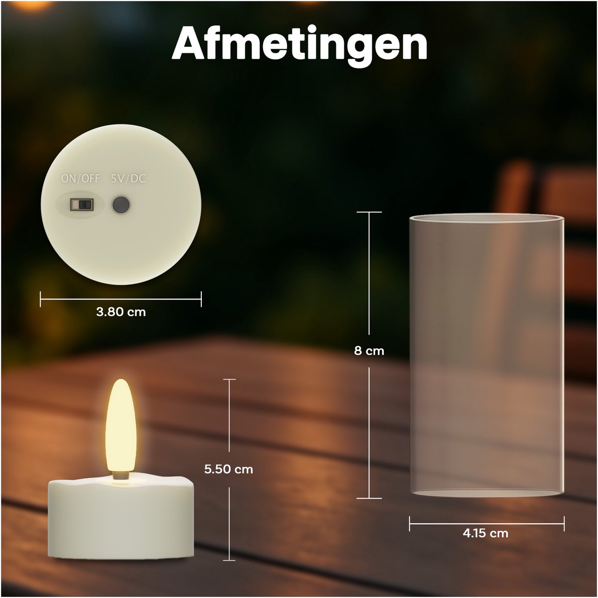 Oplaadbare Waxinelichtjes LED Kaarsen met Afstandstandsbieding, Timer & Oplaadstation van MMOBIEL - 12 Stuks Vlamloze Theelichtjes met USB voor Thuis, Tafel, Bruiloft & Kerstdecoratie – foto 8