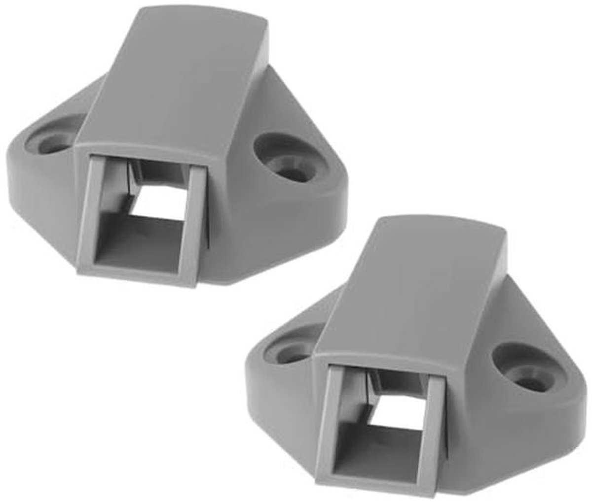 Grijze Kast Deurklink Set - Nylon Base Halve Maan Push Lock Handgrepen voor Auto en Carava