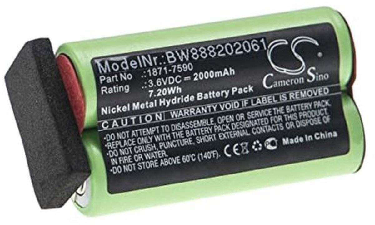 Oplaadbare Batterij voor Draadloze Haarknipper (2000 mAh, 3.6 V, NiMH)