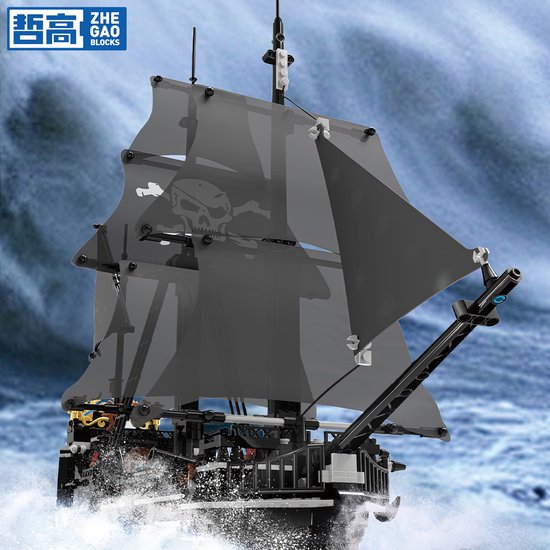 Zhe Gao 653000 Classic Black pearl ship bouwset | Adventure of the