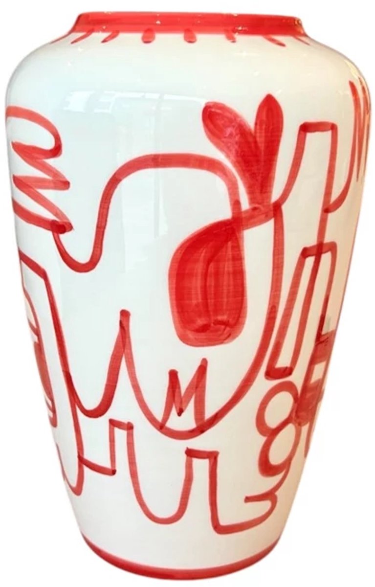 Val Pottery & Julie Loeckx vaas limited op 50 stuks Rubi rood