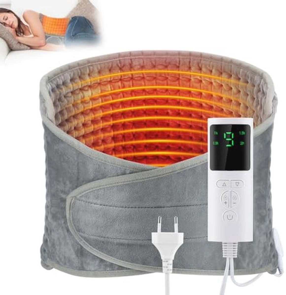 Elektrisch verwarmingskussen met 9 temperatuurniveaus en automatische uitschakeling