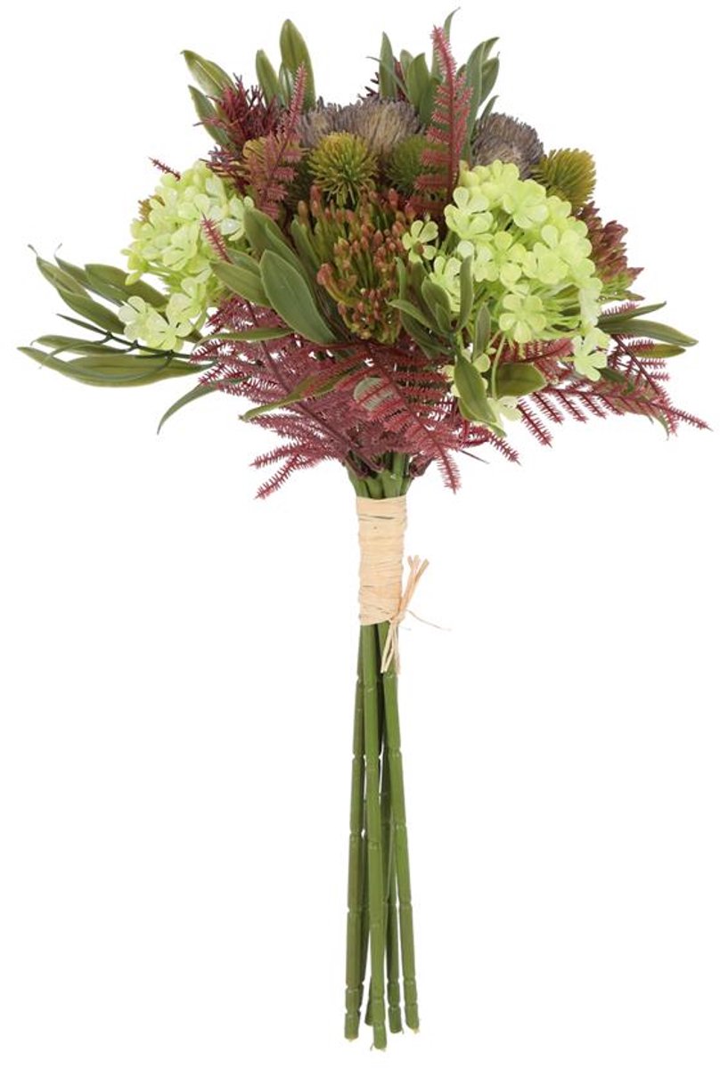 Kunstboeket Viburnum mix l.groen H35cm