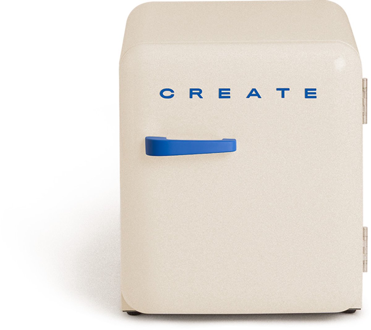 Create Koelkast in retrostijl - Gebroken wit - Handvat Kobaltblauw - FRIDGE RETRO 48L