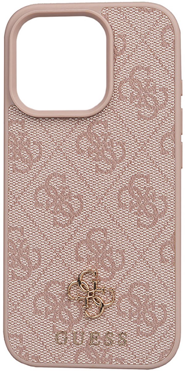 Guess iPhone 16 Pro Backcover hoesje Magsafe PU 4G Small Logo - Roze