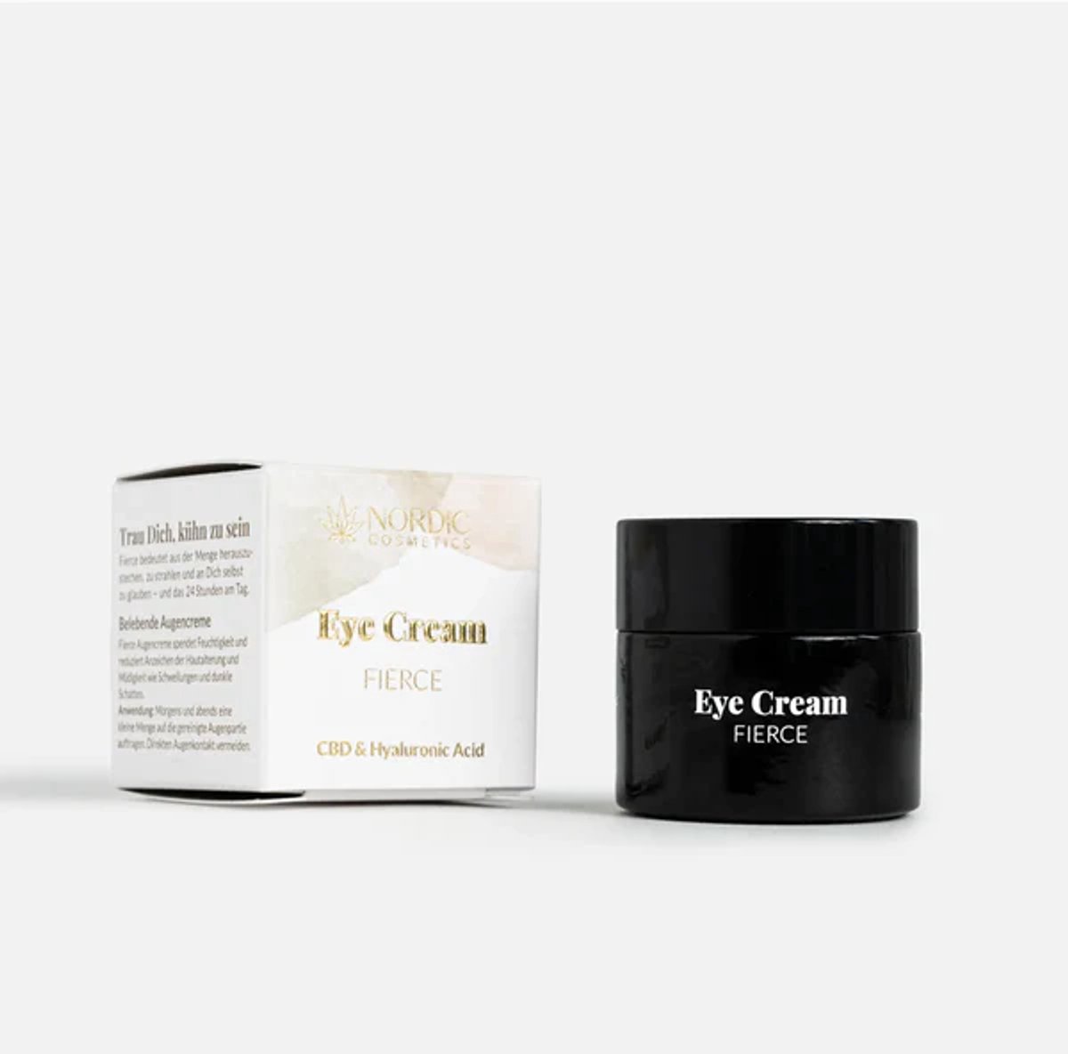 Nordic Cosmetics© - Oogcrème met CBD & Hyaluronzuur 10ml - Vermindert Donkere Kringen & Gezwollen Ogen - Anti-Aging & Hydrateert - 100% Vegan