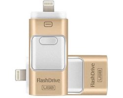 1 stuk USB Flash Drive 512GB - 4-in-1 Externe Opslag Geschikt voor iPhone, iPad, Android en USB - Lightning & USB Pendrive - Data Opslag, Back-up en Overdracht - Compatibel met iOS en Android - Ideaal Cadeau voor Tech-liefhebbers