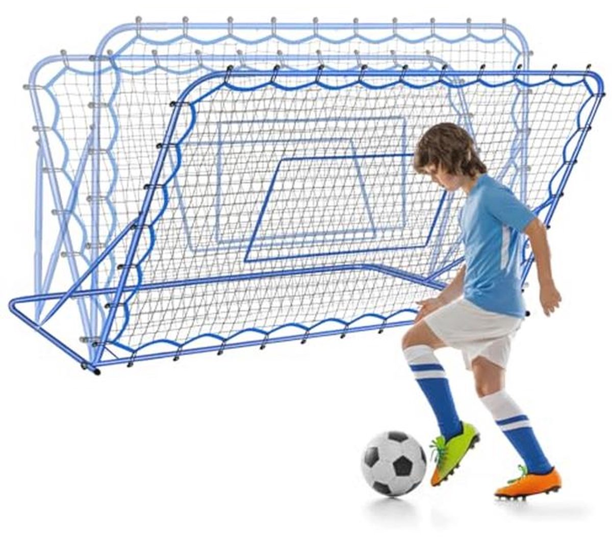 Voetbal Rebounder Net 5.9x3.7FT voor Training en Oefeningen