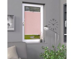 Deco-Raum Plissé op maat, roze raam, plissé, jaloezie, zonwering, inkijkbescherming, lichtdoorlatend, rolgordijn voor ramen en deuren, B: 30-40 cm, H: 101-150 cm