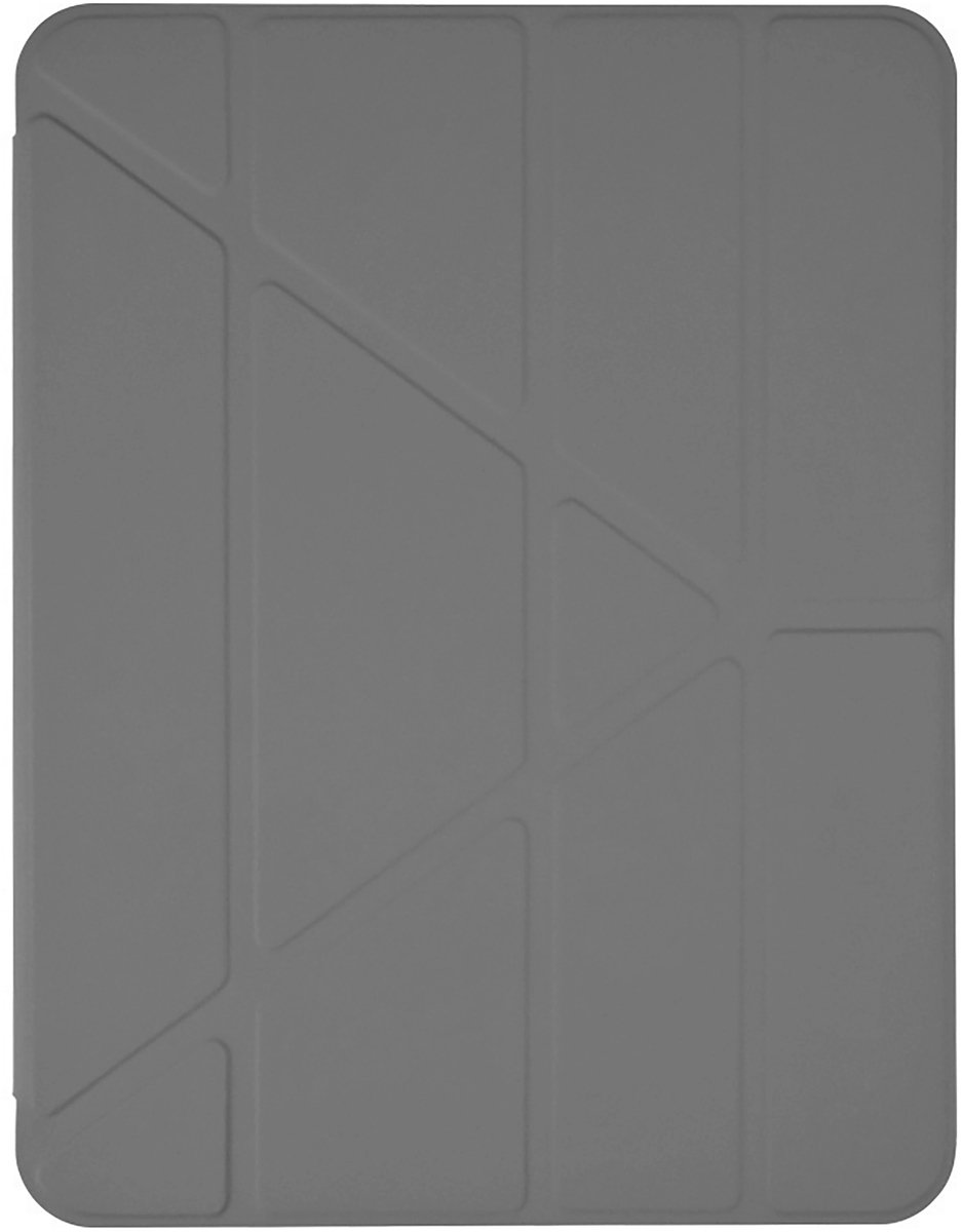 Pomologic BookFold Hoesje iPad Air 11 (M2-M4) – Voorblad met Wake/Slaap Functies – Vouwbaar voor 5 Kijkhoeken – Krasbestendige Achterkant - Grijs
