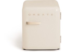 CREATE - Koelkast in retrostijl - Gebroken wit - Handvat Zand - FRIDGE RETRO 48L