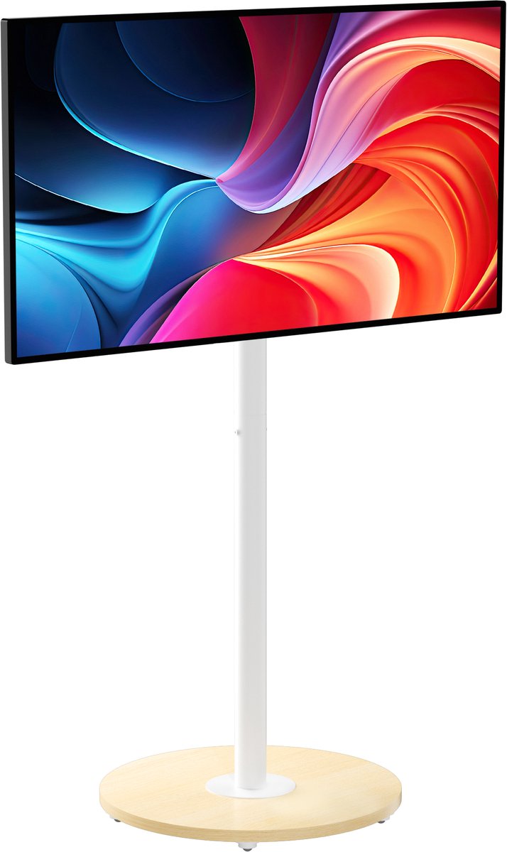 unho Rolbare tv-vloerstandaard voor 40“-75” tv-wagenbevestiging met verborgen wielen voor de woonkamer