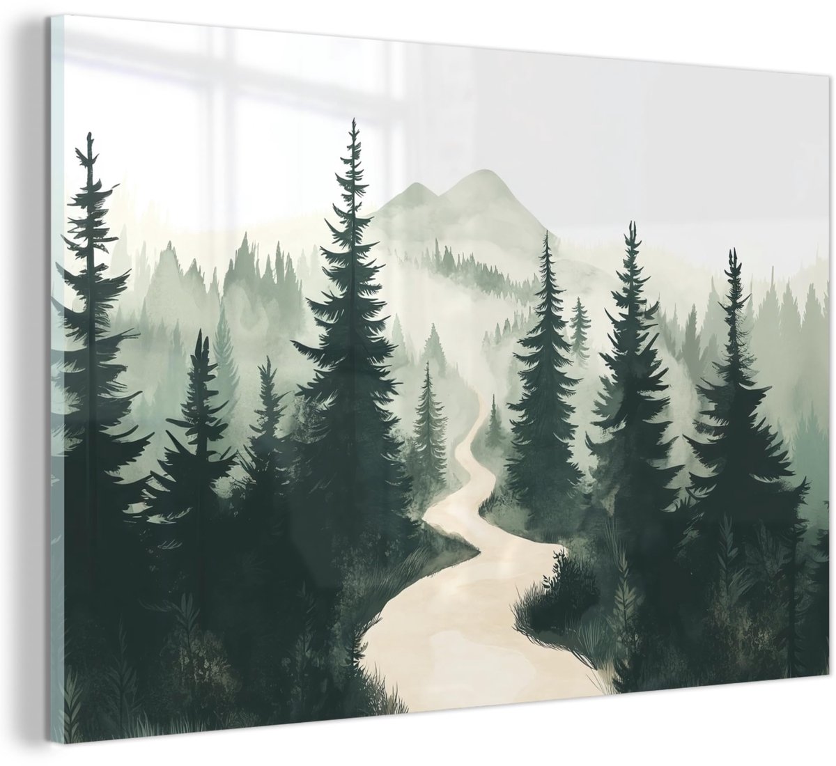 Unyqoos Esthetisch childerij 30 x 20 cm voor Slaapkamer en Woonkamer Decoratie Pad - Bomen