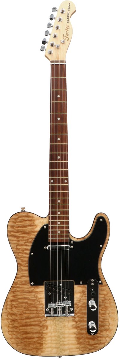 Fazley FTL218AB Ash Burl elektrische gitaar naturel