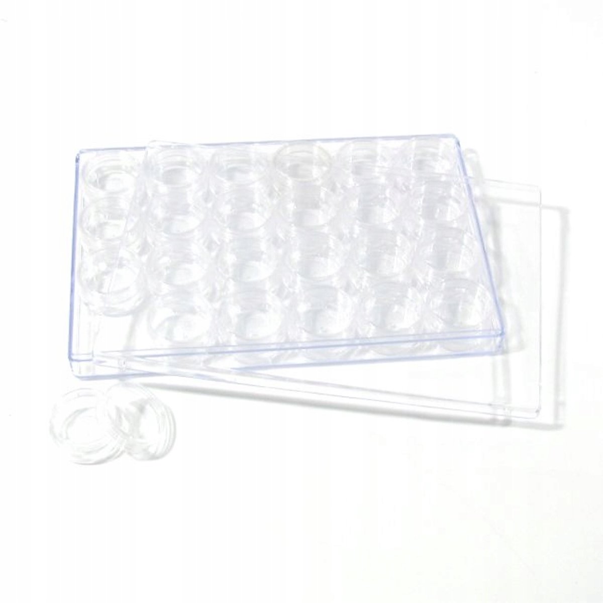 Opbergdoos met 24 potjes voor nail art en decoraties - BOX-07