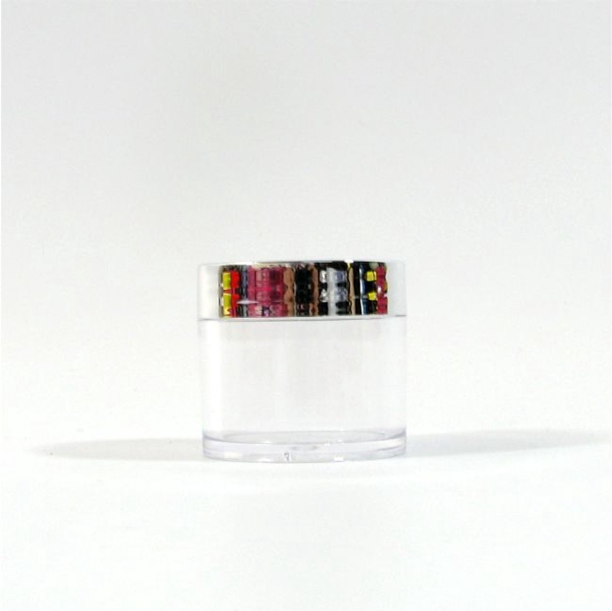 Transparante plastic pot van 30 ml met chromen dop - Kosmetica
