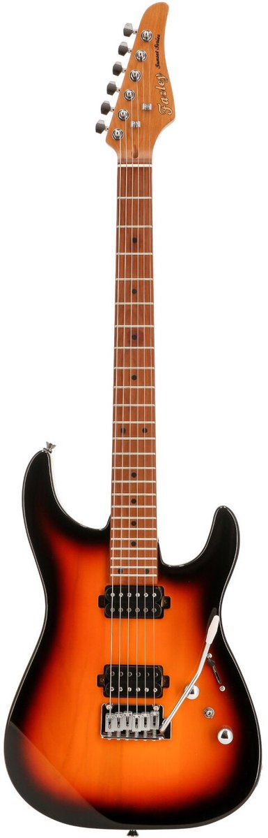 Elektrische gitaar - Met gratis lessen - Fazley Sunset Sand Shark - Bruin