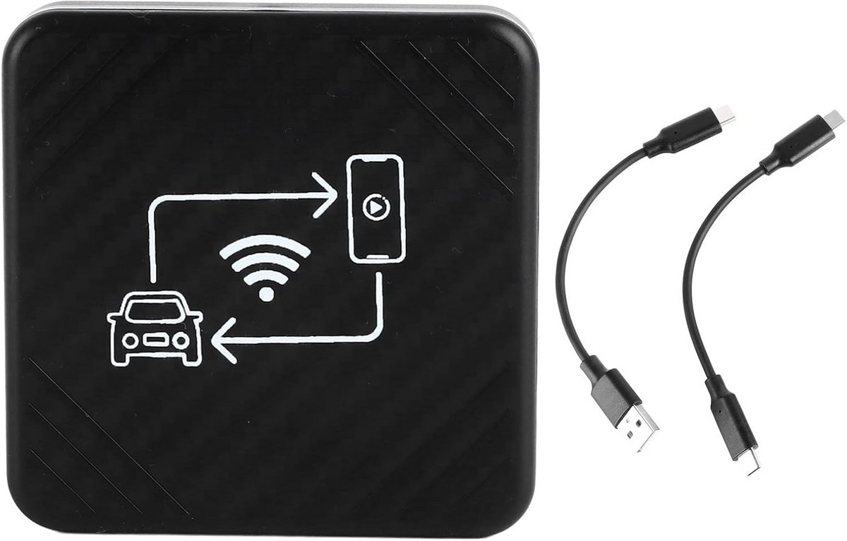Draadloze CarPlay Adapter 2-in-1: Van Bekabeld naar Draadloos WiFi Dongle voor iOS 9+