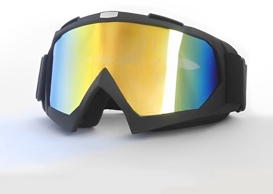 Skibril - Snowboardbril - Anti-condens dubbel lensontwerp - 1 - Geschikt voor skiën en motorcrossen - Zwart en rood