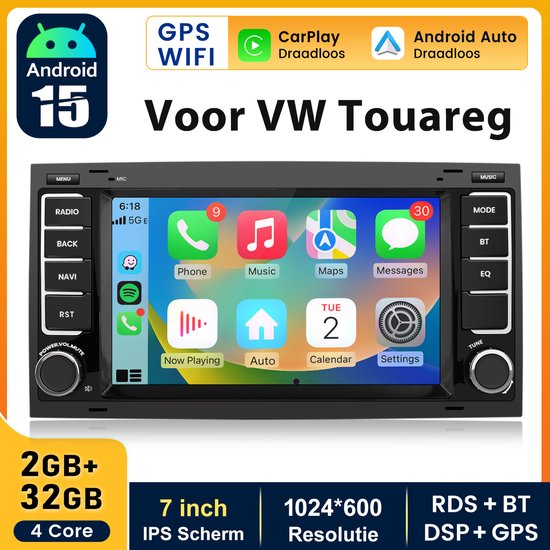 Autoradio Pour Vw Touareg Transporter T5 Multivan, Android 12,Écran Autoradio Pour Vw Touareg Transporter T5 Multivan, Android 12,Écran