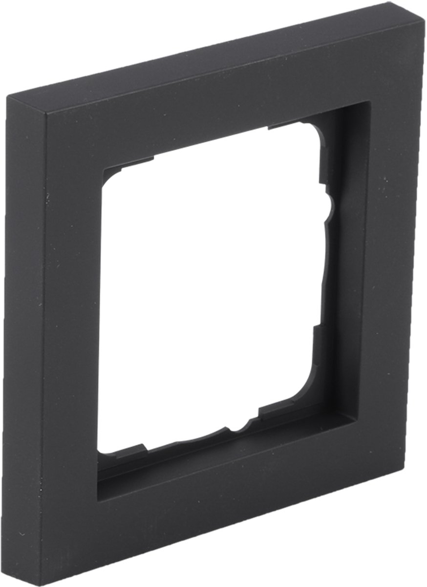 Gira E2 afdekraam - inbouw - 1-voudig verticaal/horizontaal - zwart