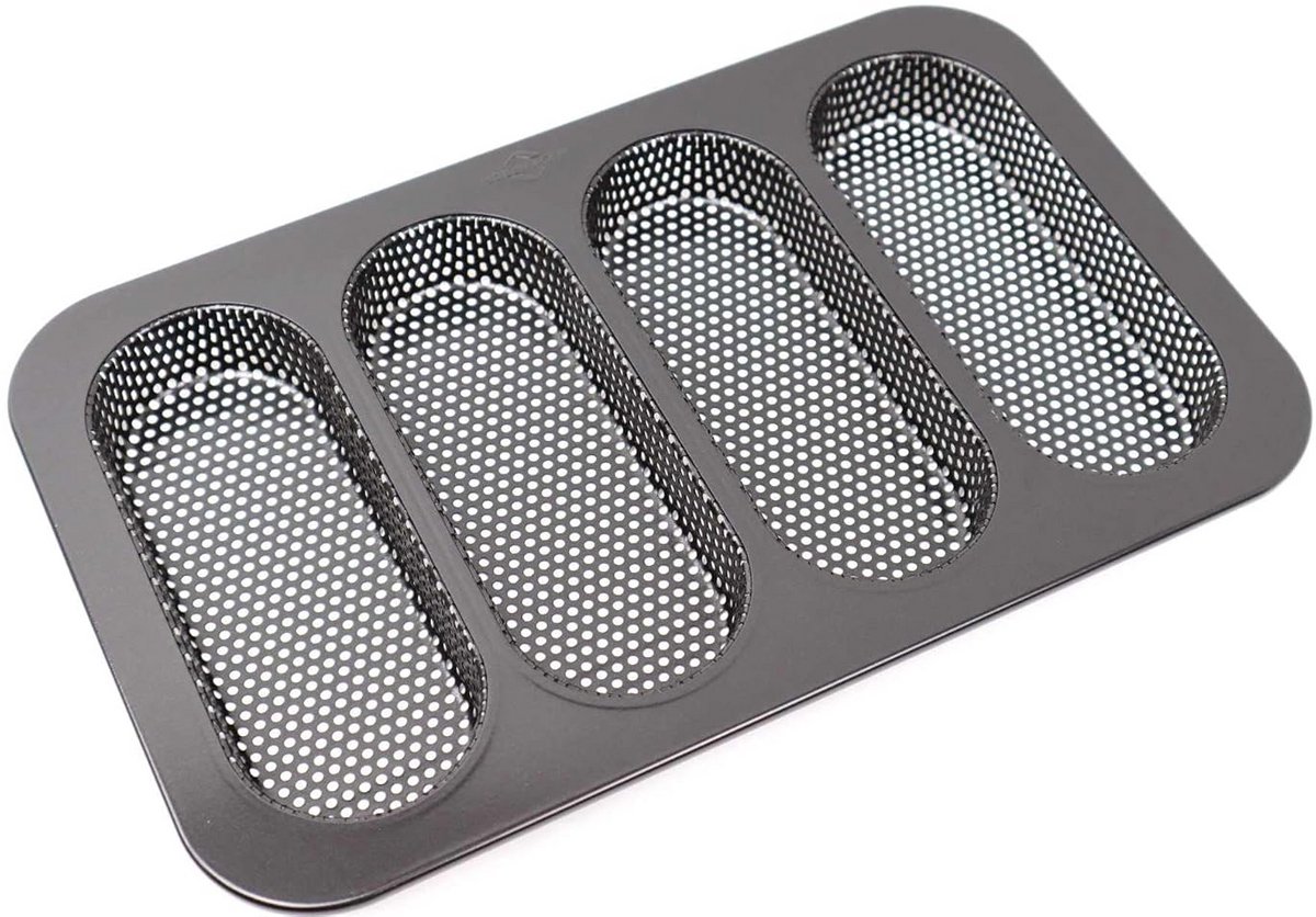 Bakvorm voor 4 Mini Baguettes met Antiaanbaklaag