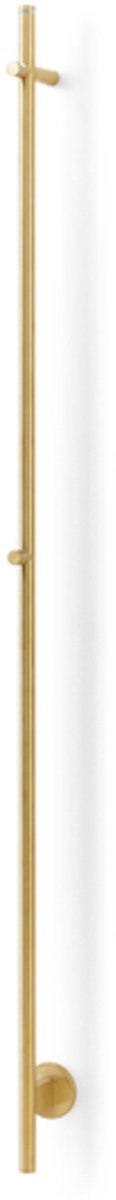 FugaFlow Eccelente Caloro Elektrische Handdoekradiator 170cm hoog - 30Watt - geborsteld messing
