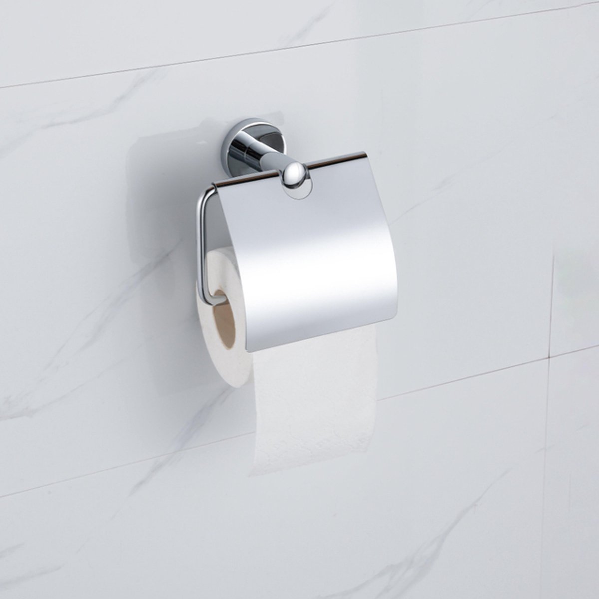 FugaFlow Eccelente Acces - toiletrolhouder - met klep - chroom
