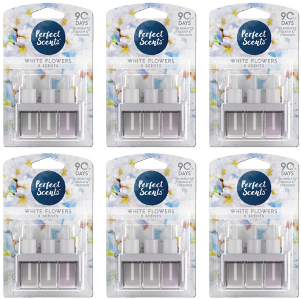 Ambi pur - Perfect Scents 3Volution Navulling White Flowers - 6 x 20 ml