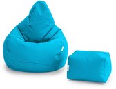 Gaming Zitzak Stoel met Voetenbankje Binnenshuis Buitenshuis Waterbestendig Zitzak met Ergonomisch Ontwerp