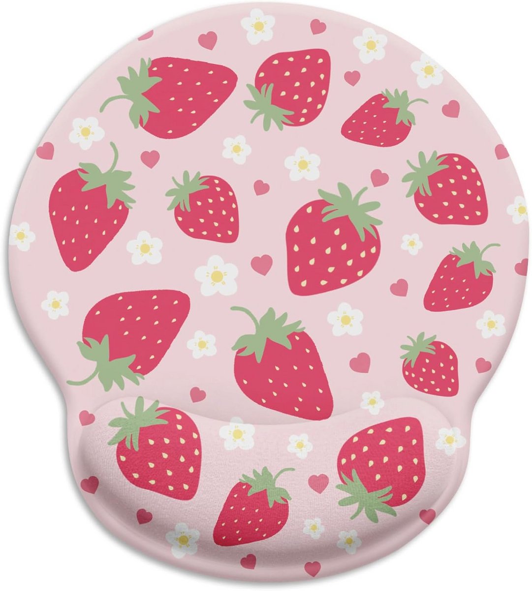 Ergonomische Muismat Roze met Polssteun voor Meer Comfort en Pijnverlichting