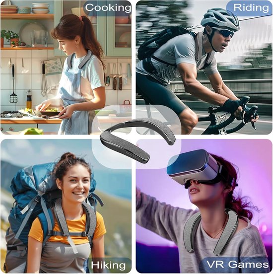 Speaker - Bluetooth speaker - Bluetooth nekbandluidspreker - bluetooth speaker draadloos - draagbare draadloze luidspreker met ingebouwde microfoon en TF-kaartsleuf, 12 uur speeltijd, 3D stereo surround sound — afbeelding 2