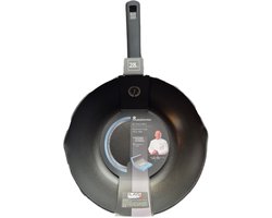 masterpro wok 28cm aluminium forge poele wok