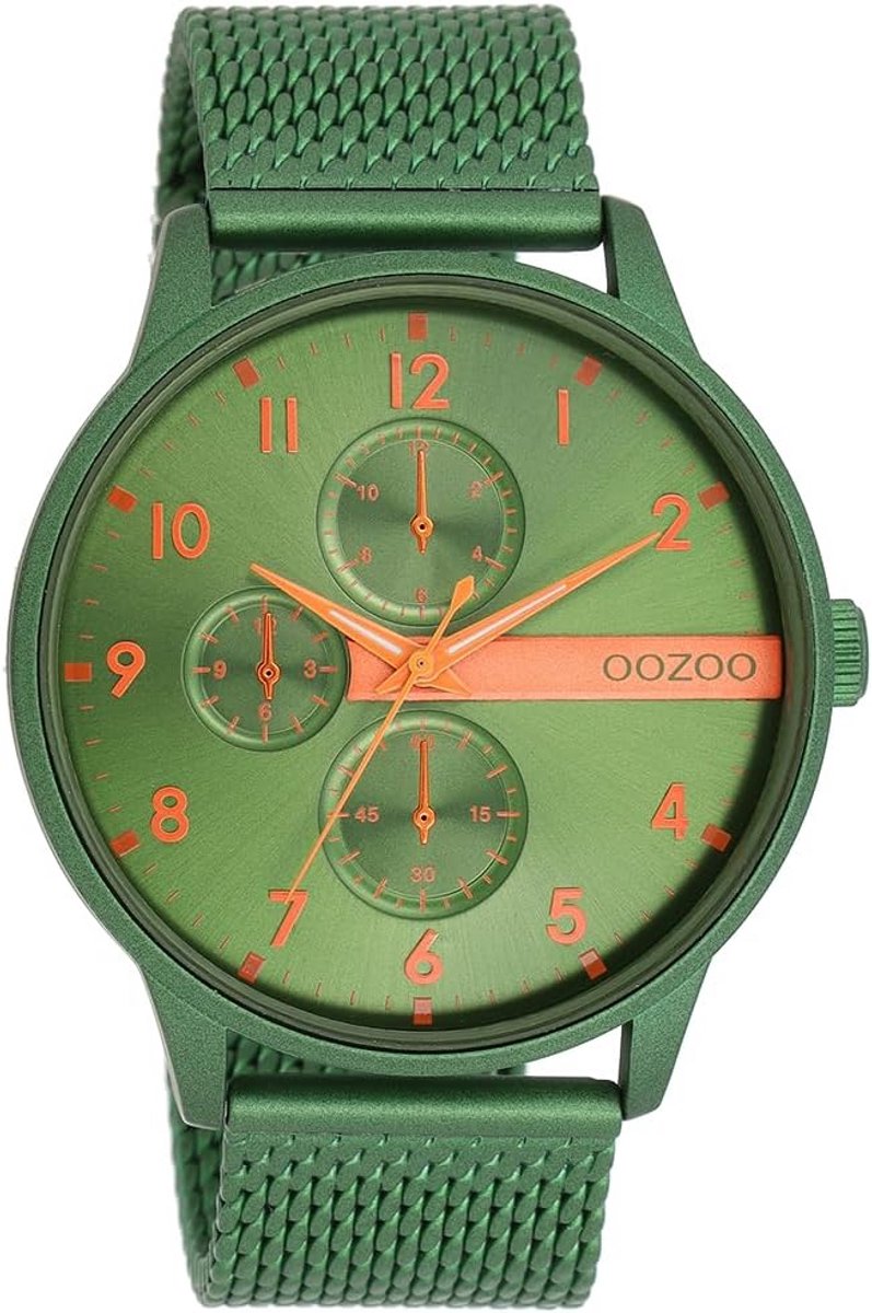 Elegant Analoog Herenhorloge met Leren Armband - 45mm Kast
