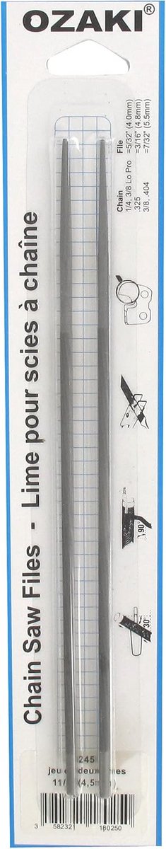 Ronde Kettingzaagvijlen Set - Slijpen en Onderhoud van Kettingschakels - 4mm (5/32") Diamond