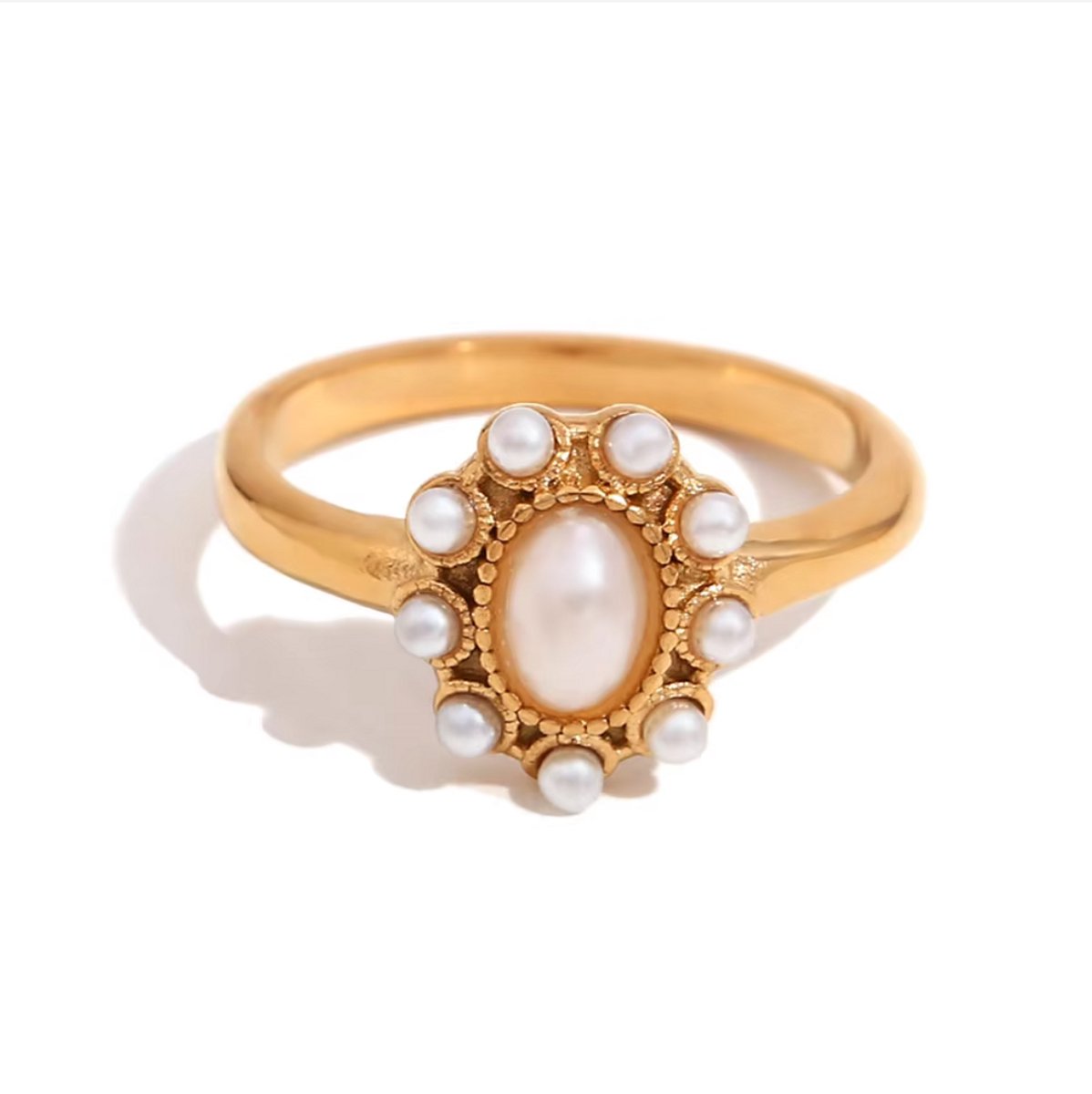 Veldy goudkleurige ring - RVS ring - Stainless steel ring goud/gold - Mooie ring - Goudkleurig