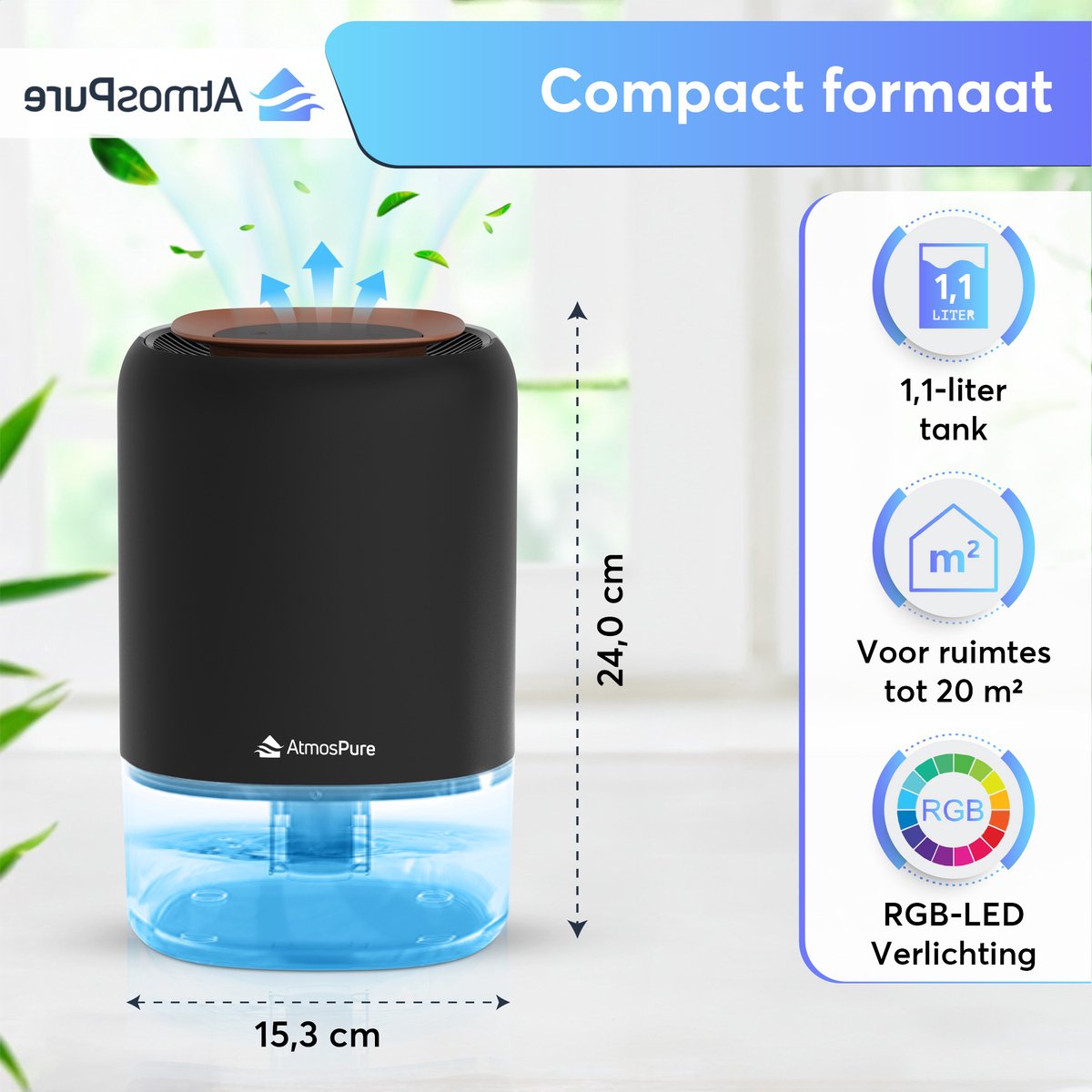 AtmosPure Luchtontvochtiger AirDry Compact thumbnail 4