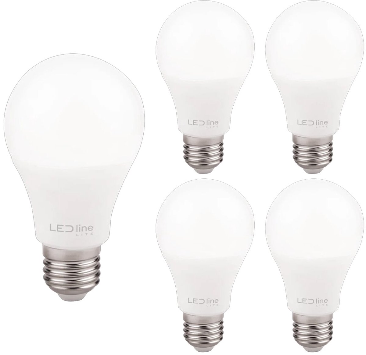 LED line LITE LED Lamp A60 E27 - 10W (vervangt 80W) - 940lm - Ø60mm - 230V - Energiezuinig - 5 stuks