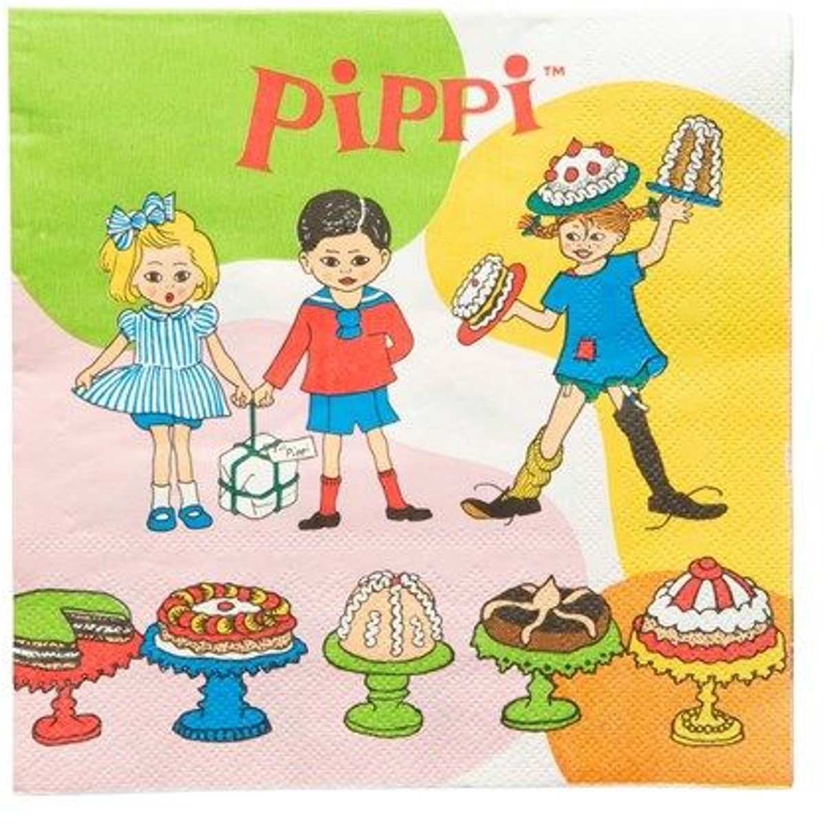 Servetten Pippi (33x33cm, 16st)
