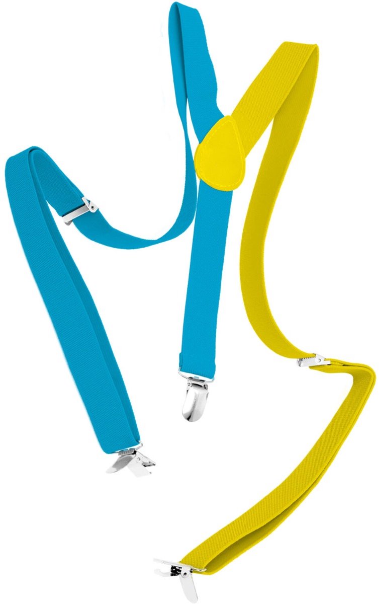Bretels Colorblock Blauw/Geel