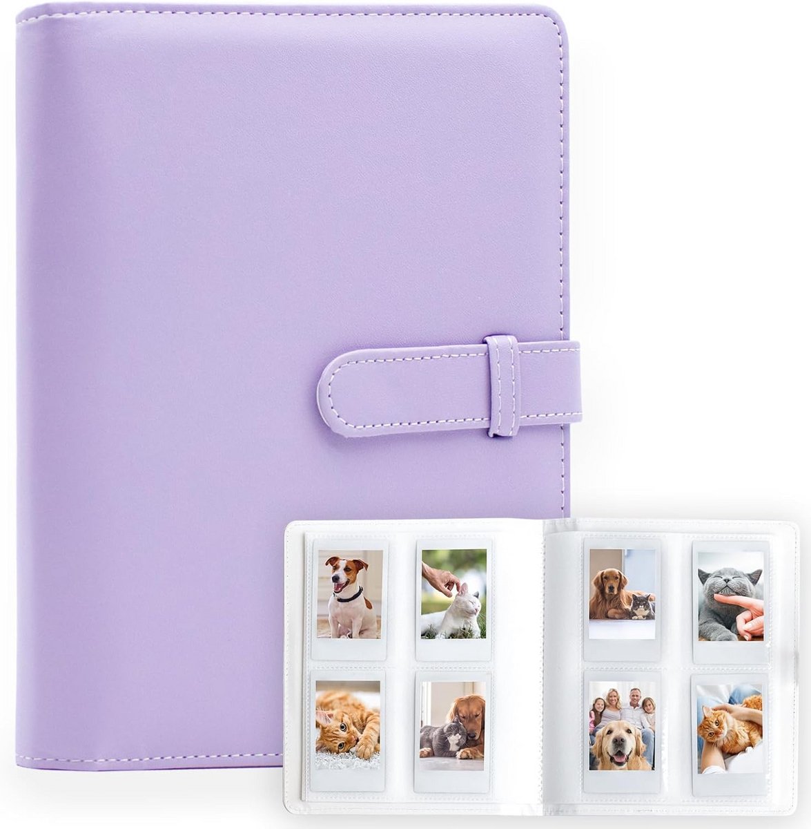 Mini Fotoalbum met 128 Vakjes voor Instant Camera Fotos (7.5 cm) - Opslag voor LiPlay, Instax en Meer