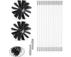 Schoorsteenborstel - schoorsteenveegset - veegkit - Schoorsteenveger - schoorsteenreiniger - schoorsteen borstel